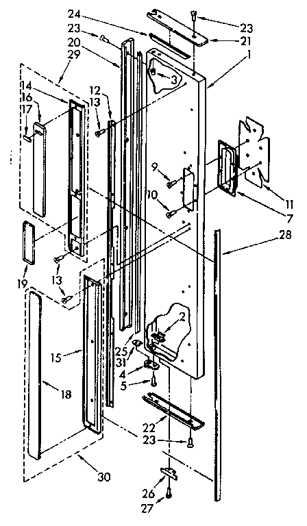 Freezer exterior door panel