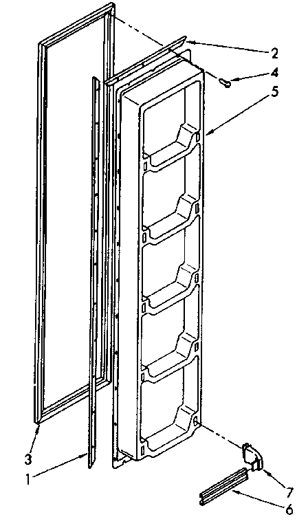 Freezer interior door panel
