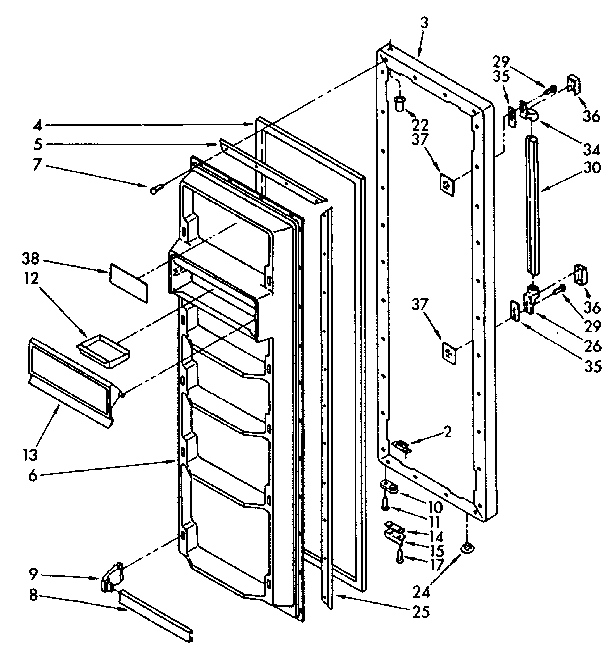 Refrigerator door
