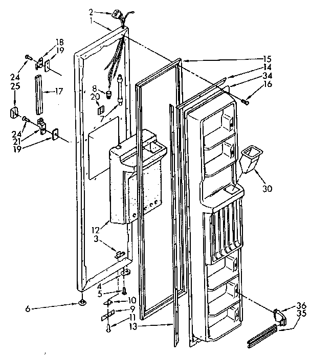 Freezer door