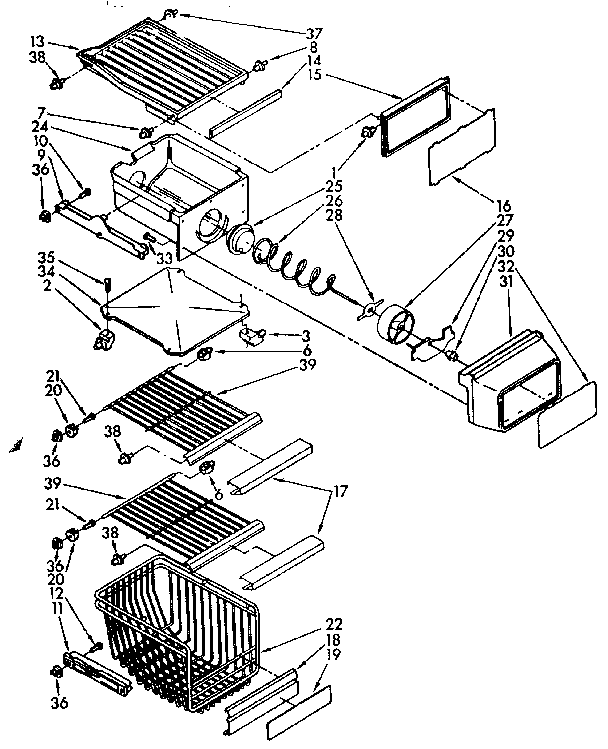Freezer interior