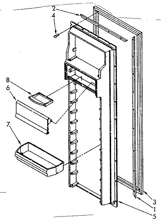 Refrigerator interior door panel