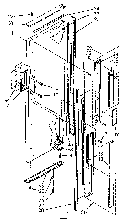 Refrigerator exterior door panel