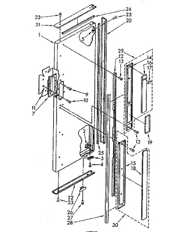 Refrigerator exterior door panel