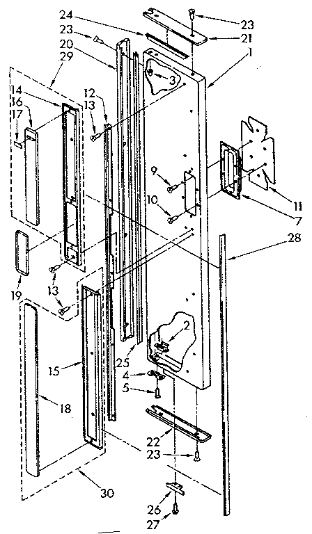 Freezer exterior door panel