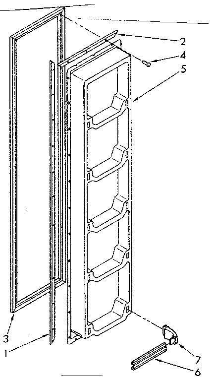 Freezer interior door panel