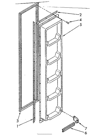 Freezer interior door panel