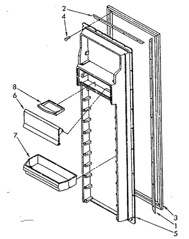 Refrigerator interior door panel