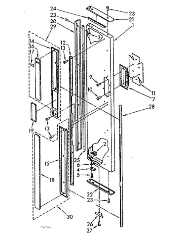Freezer exterior door panel