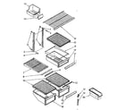 Kenmore 1068748502 shelf parts diagram