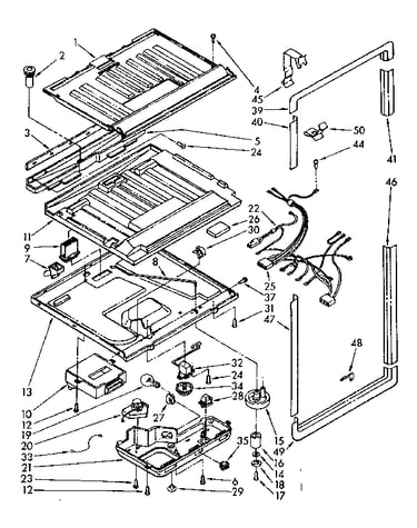 Compartment separator and control parts