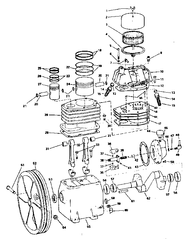 FLYWHEEL AND CRANKCASE ASSEMBLY