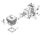 Kioritz SRM-302-AOX cylinder and muffler diagram