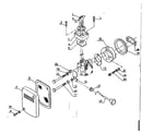 Kioritz SRM-302-ADX air filter and insulator diagram
