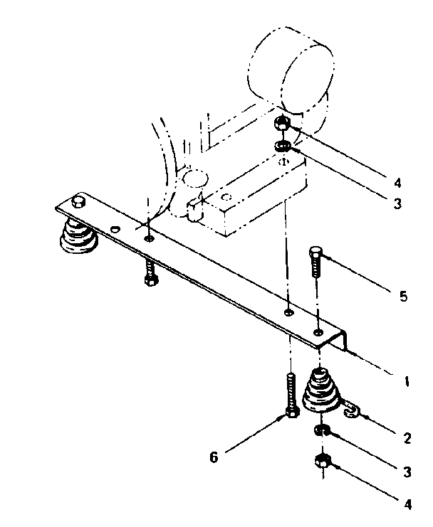 Engine mounting support (models 580.327111, 580.327121)