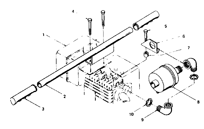 Handle and muffler (model 580.327111 only)
