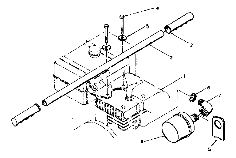 Muffler and handle (model 580.327121 only)
