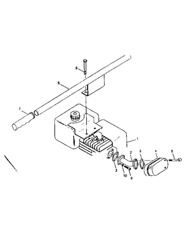 Handle and muffler