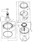 Agitator, basket and tub