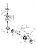 Brake, clutch, gearcase, motor and pump