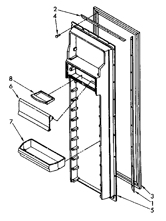 REFRIGERATOR INTERIOR DOOR PANEL PARTS