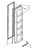 Freezer interior door panel parts