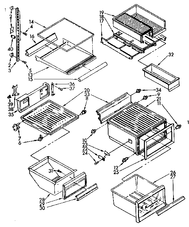 Refrigerator interior parts