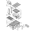 Kenmore 1068748670 shelf parts diagram