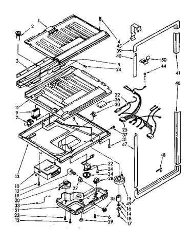 Compartment separator and control parts