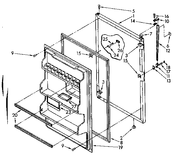 Refrigerator door parts