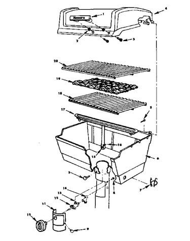 Grill and burner section