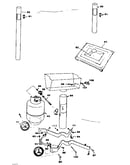 Post, patio base and cart