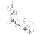 Kenmore 11081476740 brake, clutch, gearcase, motor and pump parts diagram