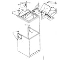Kenmore 11081620100 top and cabinet parts diagram