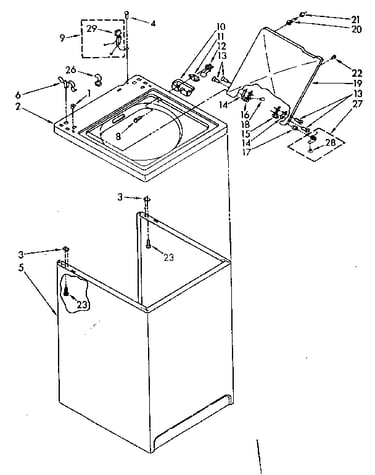 Top and cabinet parts