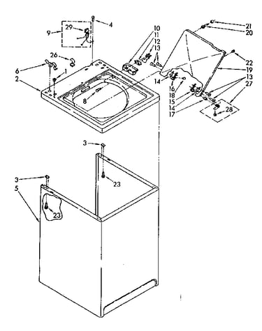Top and cabinet parts