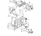 Kenmore 11081650100 controls and rear panel parts diagram