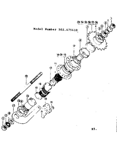 Coaster brake parts list