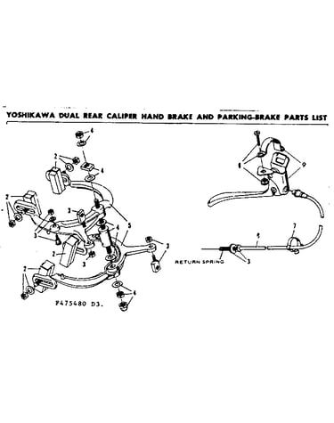 Yoshikawa dual rear caliper hand brake & parking-brake