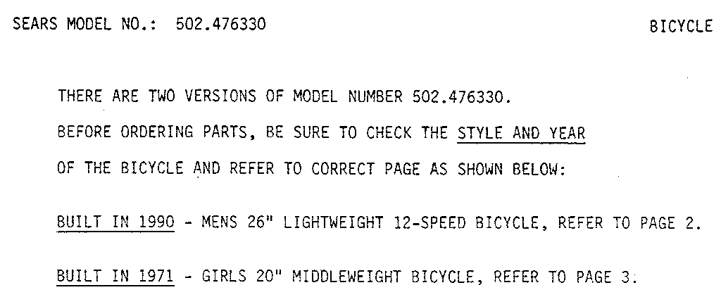 MODEL NOTES