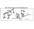 Sears 502476820 front & rear caliper hand brake replacement parts diagram