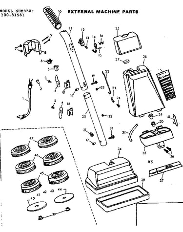 External machine parts