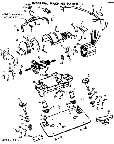 Internal machine parts