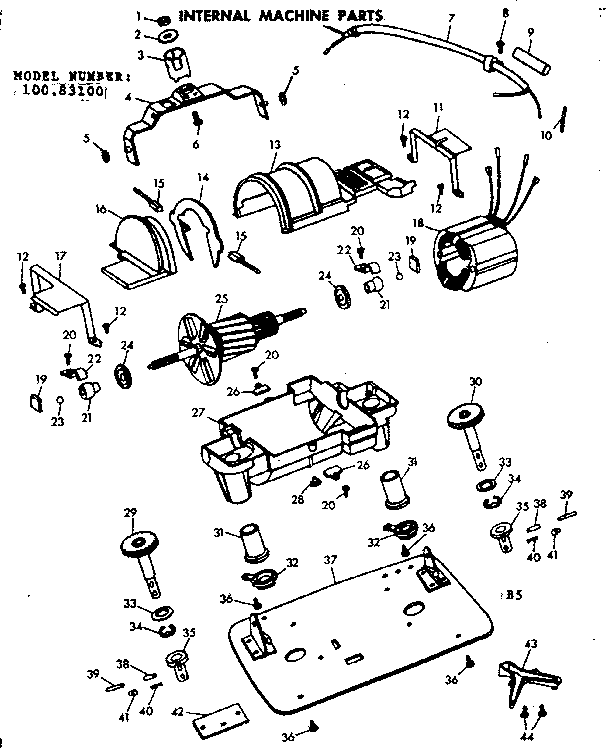 Internal machine parts