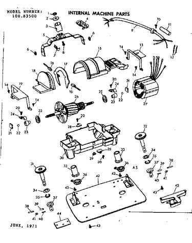 Internal machine parts