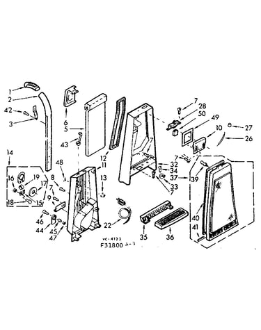Handle and bag housing