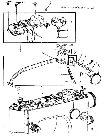 Zigzag guide bar assembly