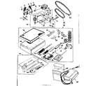 Kenmore 15814100 motor and attachment parts diagram