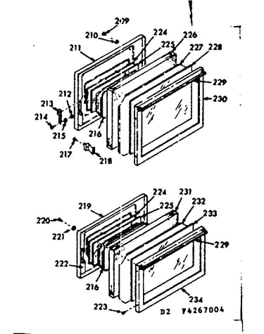 Full glass oven doors