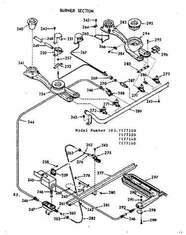Burner section